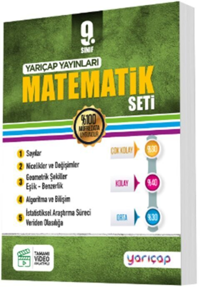 9. Sınıf Matematik Seti YarıÇap Yayınları Fenomen Fotokopi - YKS - KPSS - ALES
