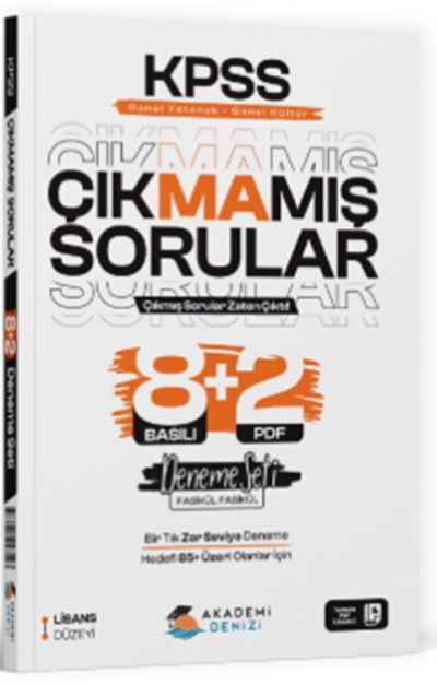 KPSS GYGK Çıkmamış Sorular 8+2 Deneme Seti Akademi Denizi Fenomen Fotokopi - YKS - KPSS - ALES