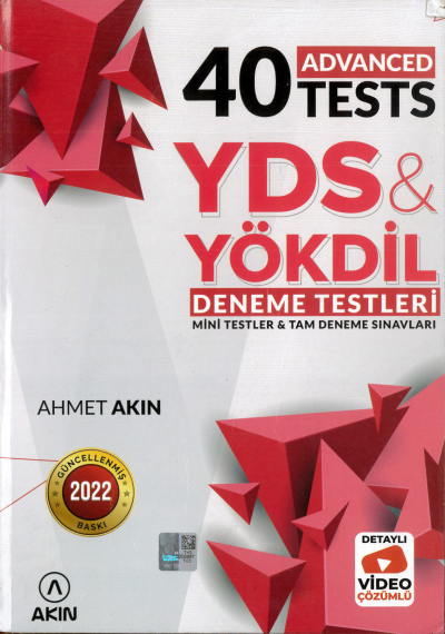 40 ADVANCED TESTS YDS YÖKDİL DENEME TESTLERİ
