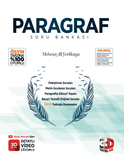 3D Paragraf Soru Bankası Fenomen Fotokopi - YKS - KPSS - ALES