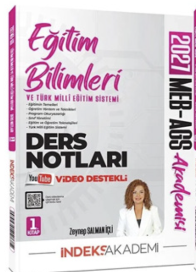 MEB-AGS Akademisi Eğitim Bilimleri ve Türk Milli Eğitim Sistemi Video Ders Notları 1. Kitap İndeks Akademi Yayıncılık Fenomen Fotokopi - YKS - KPSS - ALES