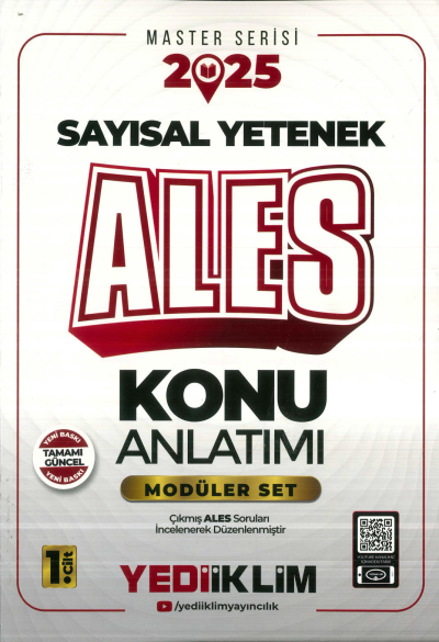 2025 ALES Modüler Set (SAYISAL YETENEK) Konu Anlatımı Yediiklim Yayınları Fenomen Fotokopi - YKS - KPSS - ALES