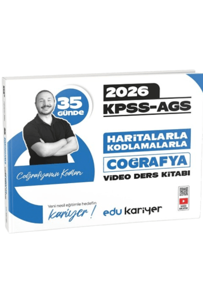 Coğrafyanın Kodları 2026 KPSS-AGS 35 Günde Haritalarla Kodlamalarla Coğrafya Video Ders Kitabı Edu Kariyer Fenomen Fotokopi - YKS - KPSS - ALES