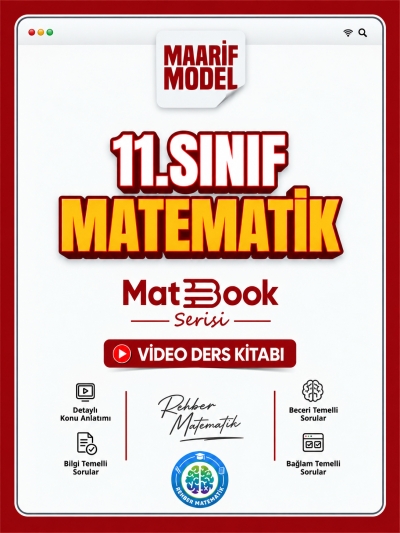 11. Sınıf Matematik Matbook Maarif Model Video Ders Kitabı Rehber Matematik Fenomen Fotokopi - YKS - KPSS - ALES