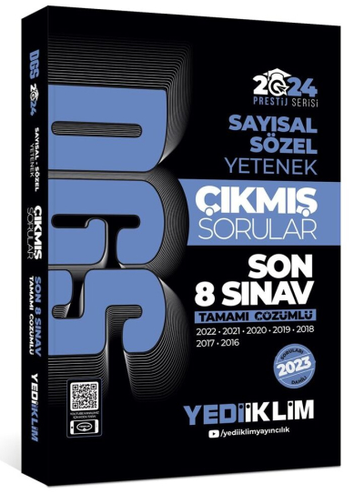 2024 DGS Sayısal Sözel Yetenek Tamamı Çözümlü Son 8 Sınav Çıkmış Sorular (2016-2023) Fenomen Fotokopi - YKS - KPSS - ALES