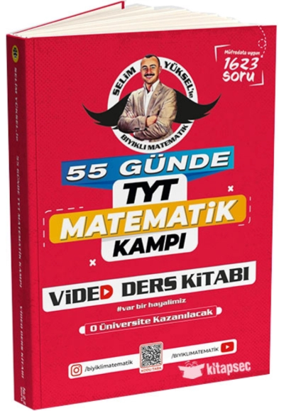 55 Günde TYT Matematik Kampı Video Ders Kitabı Bıyıklı Matematik Fenomen Fotokopi - YKS - KPSS - ALES