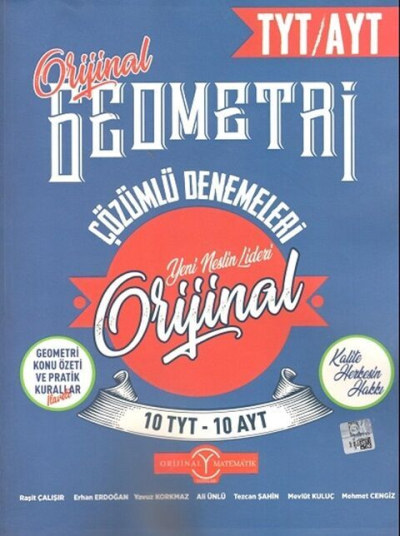 TYT AYT Geometri 10 + 10 Deneme Orijinal Yayınları Fenomen Fotokopi - YKS - KPSS - ALES