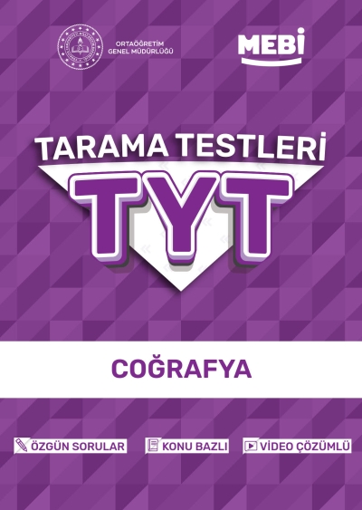 TYT Tarama Testleri Coğrafya MEBİ OGM Fenomen Fotokopi - YKS - KPSS - ALES