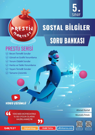 5. Sınıf Prestij Sosyal Bilgiler Soru Bankası Nartest Yayınevi Fenomen Fotokopi - YKS - KPSS - ALES