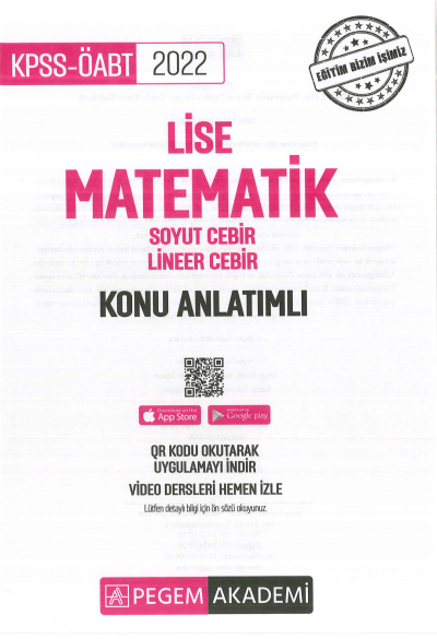 LİSE MATEMATİK SOYUT CEBİR- LİNEER CEBİR KONU ANLATIMLI Fenomen Fotokopi - YKS - KPSS - ALES