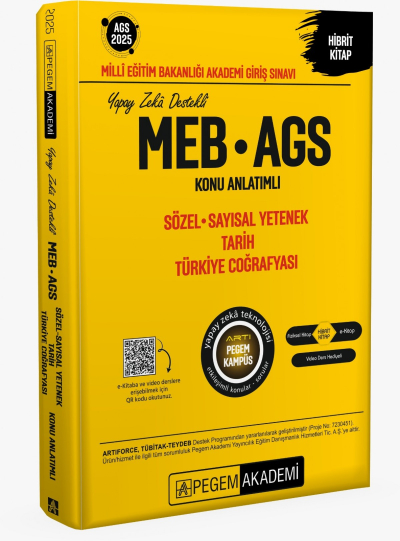 2025 MEB AGS Konu Anlatımlı Sözel Sayısal Yetenek Tarih Türkiye Coğrafyası Pegem Akademi Yayıncılık Fenomen Fotokopi - YKS - KPSS - ALES