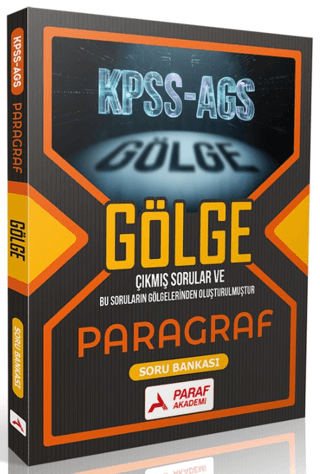 KPSS MEB-AGS Paragraf Gölge Soru Bankası Paraf Akademi Yayınları Fenomen Fotokopi - YKS - KPSS - ALES