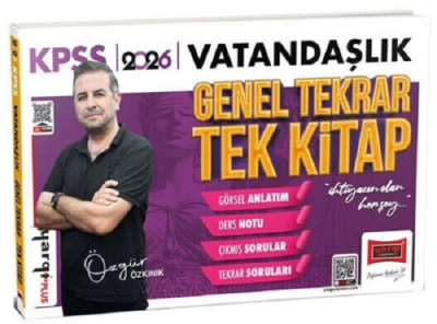 2026 KPSS Vatandaşlık Genel Tekrar Tek Kitap Özgür Özkınık Yargı Yayınları Fenomen Fotokopi - YKS - KPSS - ALES