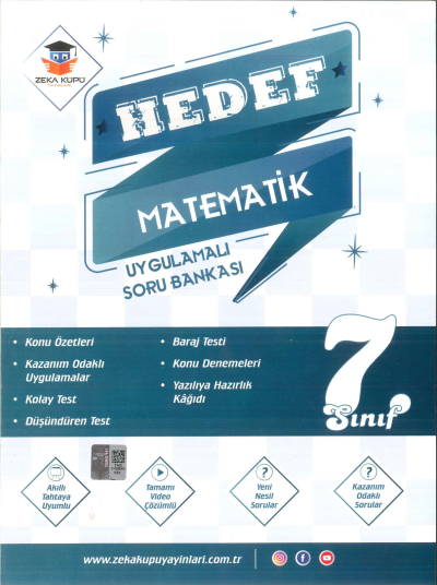 7. Sınıf Matematik Hedef Uygulamalı Soru Bankası Zeka Küpü Yayınları