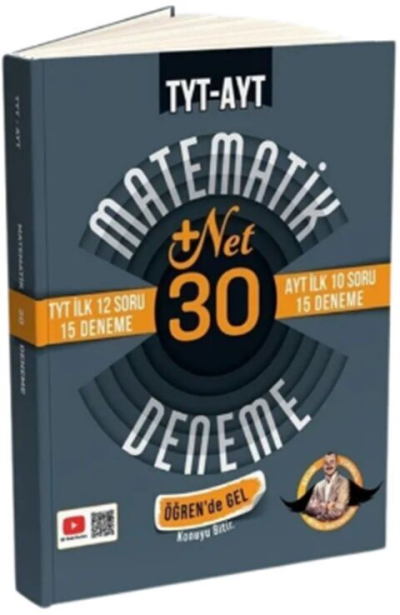 TYT İlk 12 AYT İlk 10 Soru Matematik 30 Deneme- Öğren de Gel +22 Net Bıyıklı Matematik Fenomen Fotokopi - YKS - KPSS - ALES