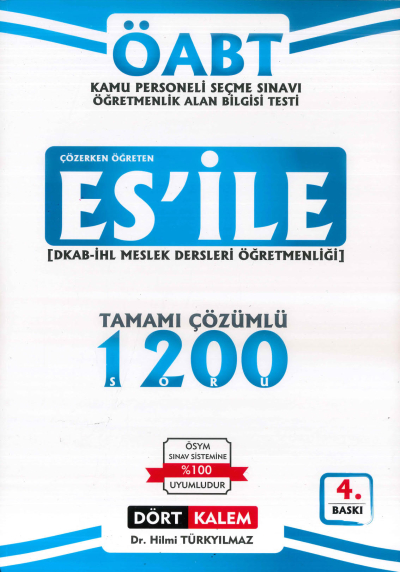 ES'İLE DKAB İHL MESLEK DERSLERİ ÖĞRETMENLİĞİ TAMAMI ÇÖZÜMLÜ 1200 SORU Fenomen Fotokopi - YKS - KPSS - ALES