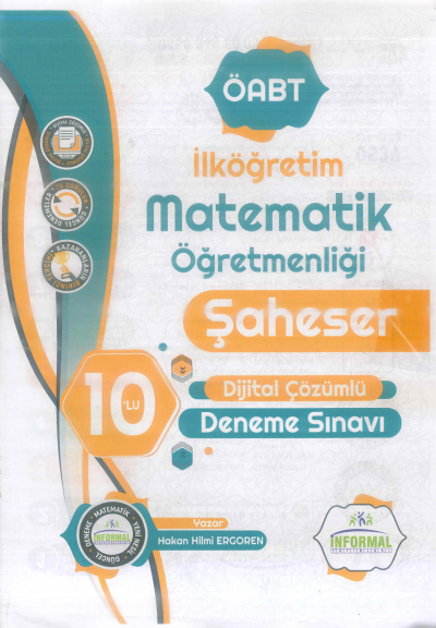 ŞAHESER 10'LU DİJİTAL ÇÖZÜMLÜ DENEME SINAVI İLKÖĞRETİM MATEMATİK Fenomen Fotokopi - YKS - KPSS - ALES