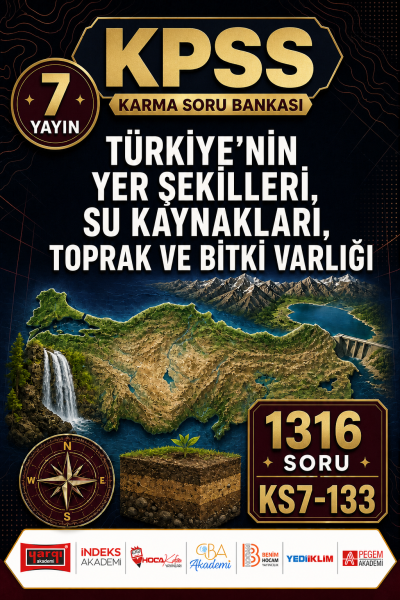 Türkiye’nin Yer Şekilleri, Su Kaynakları, Toprak ve Bitki Varlığı 7 Yayın 1316 Soru Fenomen Fotokopi - YKS - KPSS - ALES