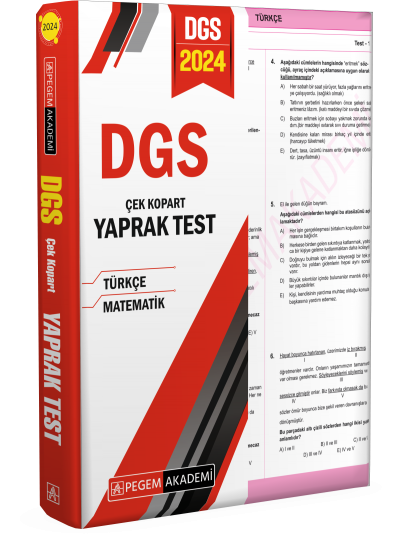 2024 DGS Çek Kopart Yaprak Test Fenomen Fotokopi - YKS - KPSS - ALES