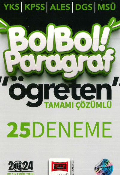 BOL BOL PARAGRAF ÖĞRETEN 25 DENEME TAMAMI ÇÖZÜMLÜ Fenomen Fotokopi - YKS - KPSS - ALES