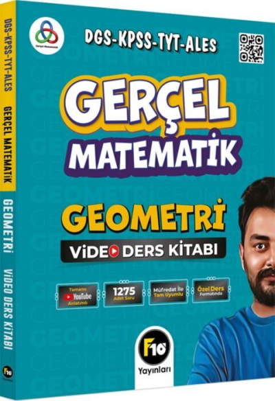 DGS KPSS TYT ALES Gerçel Matematik Geometri Video Ders Kitabı F10 Yayınları Fenomen Fotokopi - YKS - KPSS - ALES