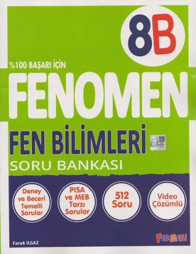 8. Sınıf Fenomen Fen Bilimleri B Soru Bankası Fenomen Okul Yayınları