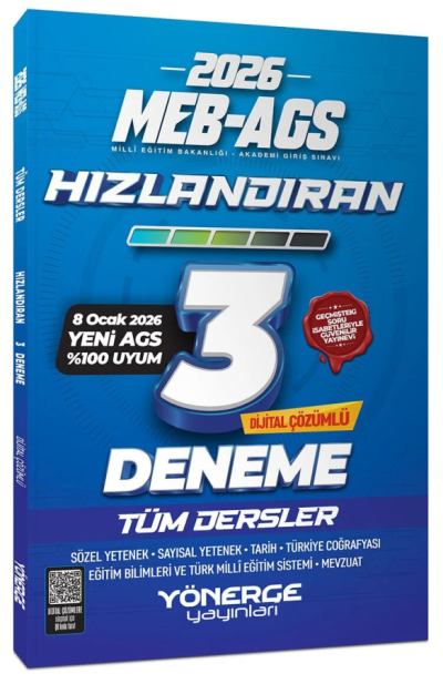 2026 MEB-AGS Tüm Dersler Hızlandıran 3 Deneme Çözümlü Yönerge Yayınları Fenomen Fotokopi - YKS - KPSS - ALES