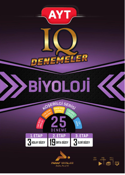 AYT IQ Biyoloji 25 Branş Denemesi PRF Paraf Yayınları Fenomen Fotokopi - YKS - KPSS - ALES