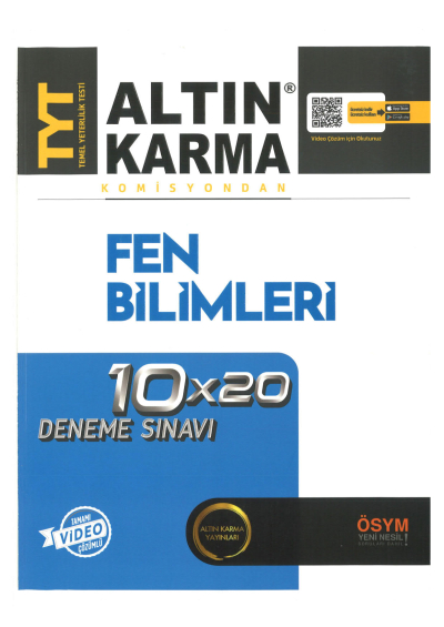 TYT Fen Bilimleri Tamamı Video Çözümlü 10x20 Deneme Sınavı Fenomen Fotokopi - YKS - KPSS - ALES