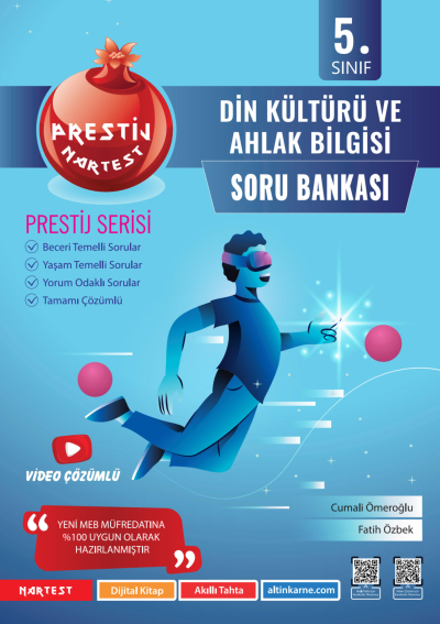 5. Sınıf Prestij Din Kültürü ve Ahlak Bilgisi Soru Bankası Nartest Yayınevi Fenomen Fotokopi - YKS - KPSS - ALES