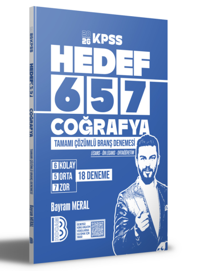2026 KPSS Coğrafya Tamamı Çözümlü 18 Deneme Benim Hocam Yayınları