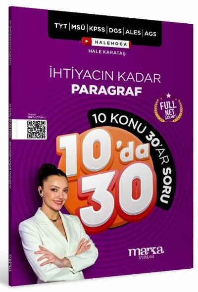 İhtiyacın Kadar Paragraf 10 da 30 Soru Bankası Marka Yayınları Fenomen Fotokopi - YKS - KPSS - ALES