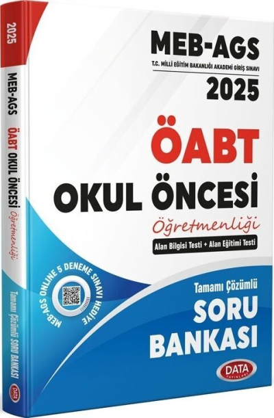 2025 MEB AGS ÖABT Okul Öncesi Öğretmenliği Tamamı Çözümlü Soru Bankası Data Yayınları Fenomen Fotokopi - YKS - KPSS - ALES