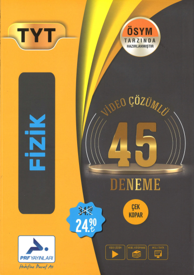 TYT Fizik Video Çözümlü 45 Deneme Fenomen Fotokopi - YKS - KPSS - ALES