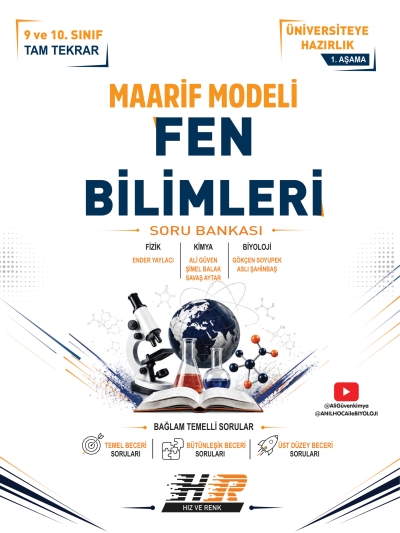 Maarif Modeli TYT Fen Bilimleri Soru bankası Fizik Kimya Biyoloji Hız ve Renk Yayınları Fenomen Fotokopi - YKS - KPSS - ALES