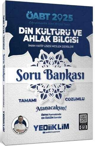 2025 ÖABT Din Kültürü ve Ahlak Bilgisi Soru Bankası Yediiklim Yayınları Fenomen Fotokopi - YKS - KPSS - ALES