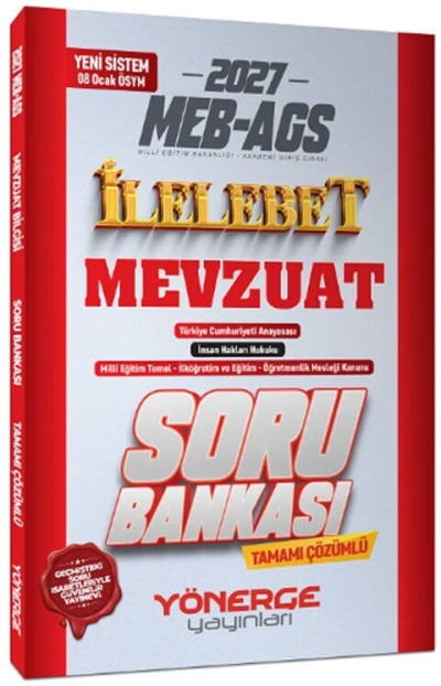 MEB AGS Mevzuat İlelebet Soru Bankası Yönerge Yayınları Fenomen Fotokopi - YKS - KPSS - ALES