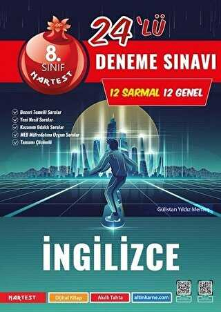 8. Sınıf İngilizce Mod 24 Deneme Nartest Yayınları Fenomen Fotokopi - YKS - KPSS - ALES