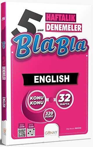 5.Sınıf 32 Haftalık Bla Bla İngilizce Denemeleri Günay Yayınları Fenomen Fotokopi - YKS - KPSS - ALES