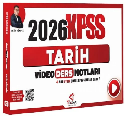 2026 KPSS Tarih Video Ders Notları Fatih Gündüz Tekrar Akademi Yayınları Fenomen Fotokopi - YKS - KPSS - ALES