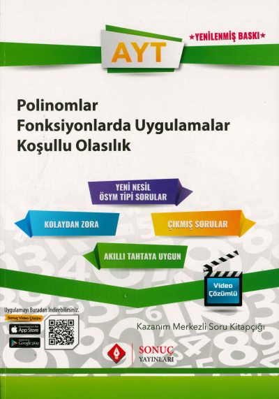 AYT POLİNOMLAR FONKSİYONLARDA UYGULAMALAR KOŞULLU OLASILIK SORU KİTAPÇIĞI Fenomen Fotokopi - YKS - KPSS - ALES