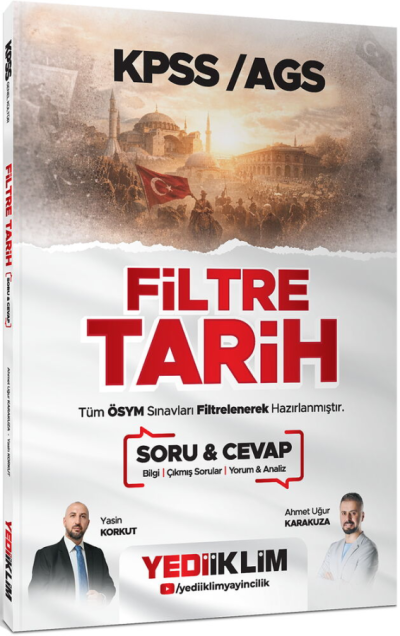 2026 KPSS MEB-AGS Filtre Tarih Soru Cevap Yediiklim Yayınları Fenomen Fotokopi - YKS - KPSS - ALES