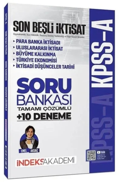 KPSS A Grubu İktisat Son Beşli Soru Bankası ve 10 Deneme Çözümlü Emel Aksaç İndeks Akademi Yayıncılık Fenomen Fotokopi - YKS - KPSS - ALES