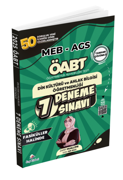 ÖABT MEB-AGS DKAB Din Kültürü ve Ahlak Bilgisi Öğretmenliği 7 Deneme Fasikül Çözümlü Dizgi Kitap Yayınları Fenomen Fotokopi - YKS - KPSS - ALES