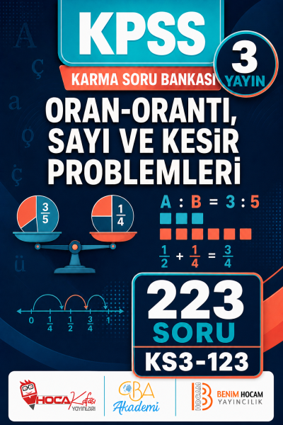 Oran-Orantı, Sayı ve Kesir Problemleri 3 Yayın 223 Soru (Benim Hocam - CBA - Hoca Kafası Yayınları)