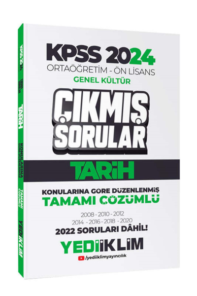 Ortaöğretim-Önlisans Tarih Konularına Göre Çıkmış Sorular (2008-2022) Fenomen Fotokopi - YKS - KPSS - ALES