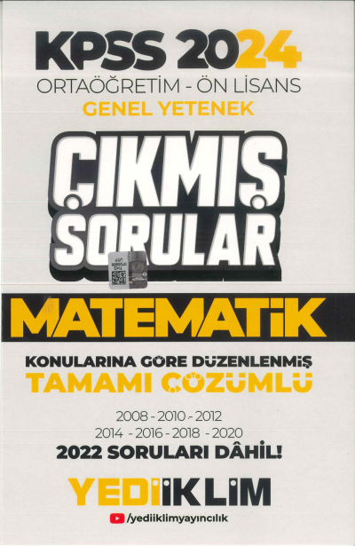 MATEMATİK KONULARINA GÖRE DÜZENLENMİŞ ÇIKMIŞ SORULAR 2008-2022 TAMAMI ÇÖZÜMLÜ Fenomen Fotokopi - YKS - KPSS - ALES