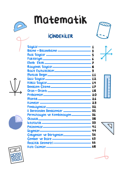 TYT Matematik Vip Notlar Vin Kampüs Fenomen Fotokopi - YKS - KPSS - ALES