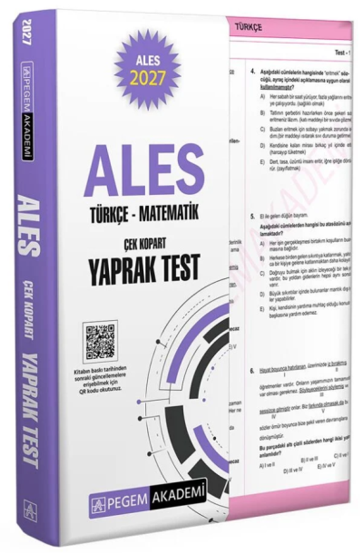 2027 ALES Türkçe Matematik Yaprak Test Pegem Akademi Fenomen Fotokopi - YKS - KPSS - ALES