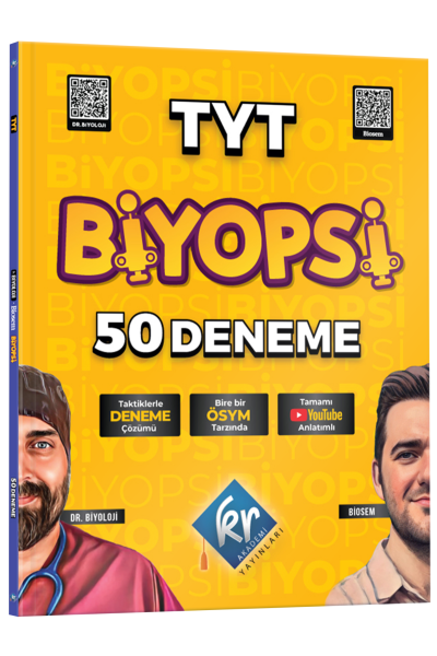 TYT Biyopsi 50 Biyoloji Denemesi KR Akademi Yayınları Fenomen Fotokopi - YKS - KPSS - ALES
